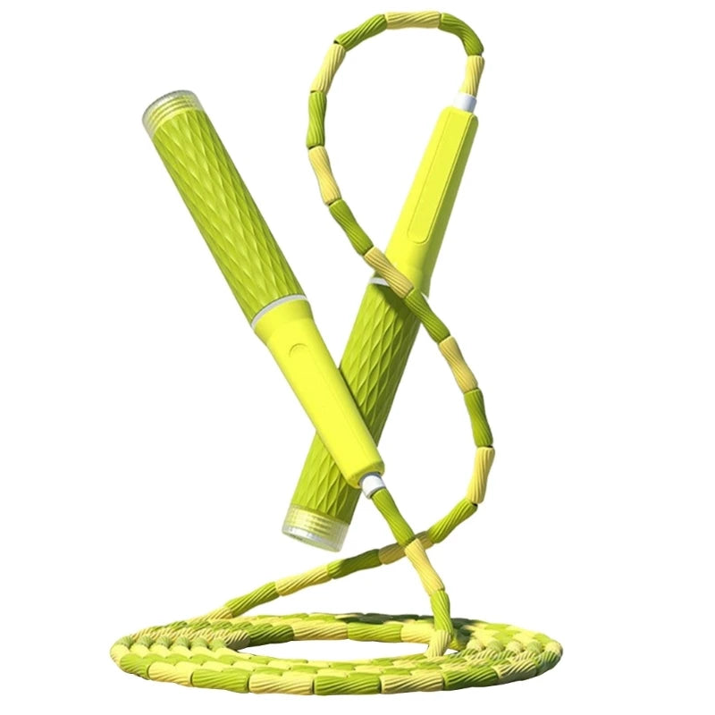 Beaded Adjustable Jump Rope – Segmented Fitness Skipping Rope for Men, Women & Kids