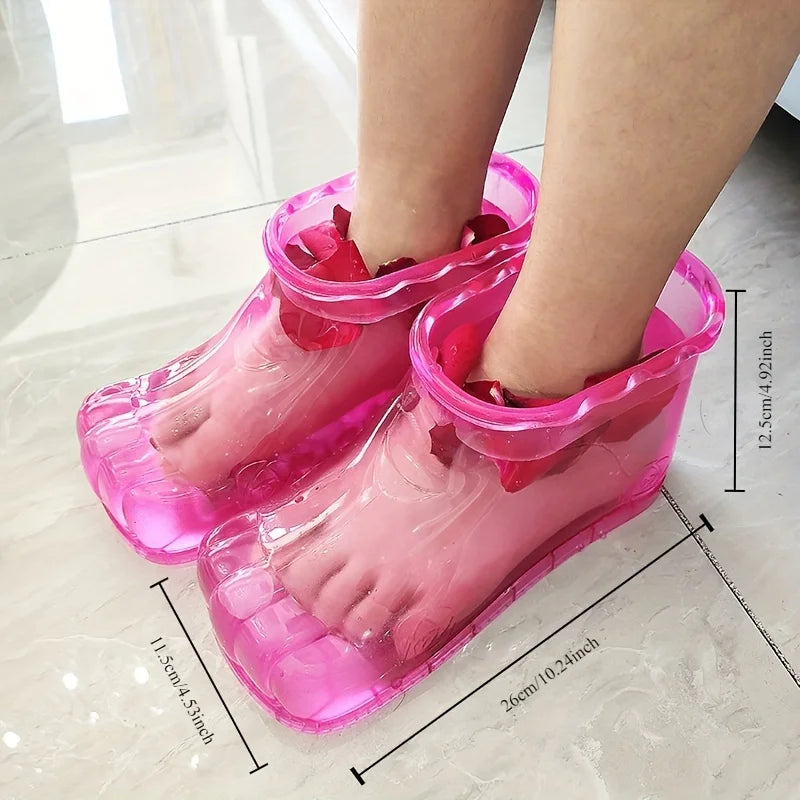 Portable Foot Spa Bath Basin – Foldable Plastic Foot Soaking Shoes for Home & Travel
