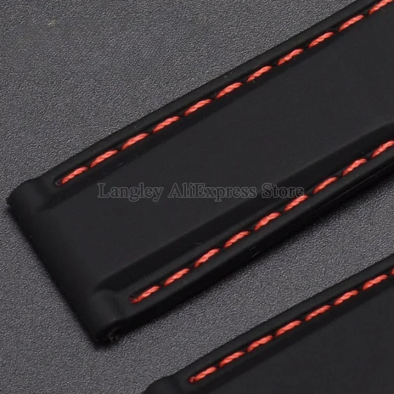 Rubber Watch Band 18/20/22/24mm — Quick Release Silicone Bracelet for Seiko, Men & Women, Sport Waterproof with Butterfly Buckle
