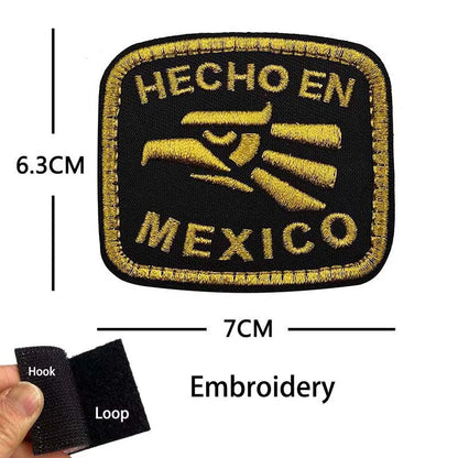 Mexico Flag Eagle Skull Patch - Embroidered Fabric & PVC Tactical Applique Badge for Bags and Gear