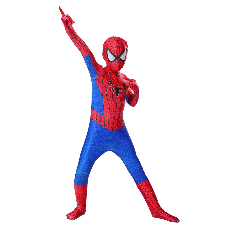 Kids Spiderman Costume – Miles Morales Superhero 3D Zentai Bodysuit Jumpsuit for Boys & Girls, Halloween Cosplay Outfit
