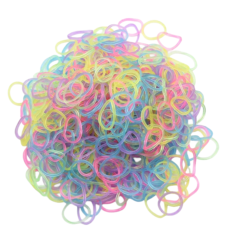 600pcs Glow-in-the-Dark Loom Band Kit – Colorful DIY Bracelet Making Set with Beads & Accessories for Friendship Crafts