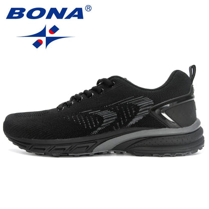 BONA Men's Outdoor Walking Sneakers — Lace-Up Athletic & Running Shoes, Comfortable Popular Style