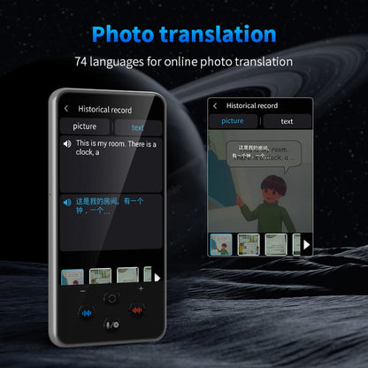 S85 Pro Language Translator Device – 138 Languages, 4-Inch Screen, Offline Voice & Video Translation, 8GB Storage, 2000mAh Battery