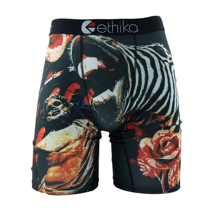 ETHIKA Men’s Boxer Briefs – Sexy Breathable Underwear Trunks, Quick-Dry Swim Underpants, Plus Size S–3XL Comfortable Fit Underwear for Men