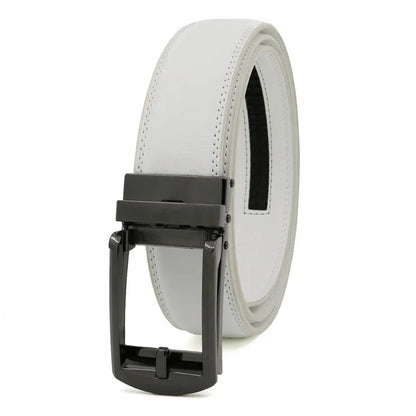Genuine Leather Men’s Belt - Cowhide Luxury Automatic Buckle Business Casual Designer Waist Belt