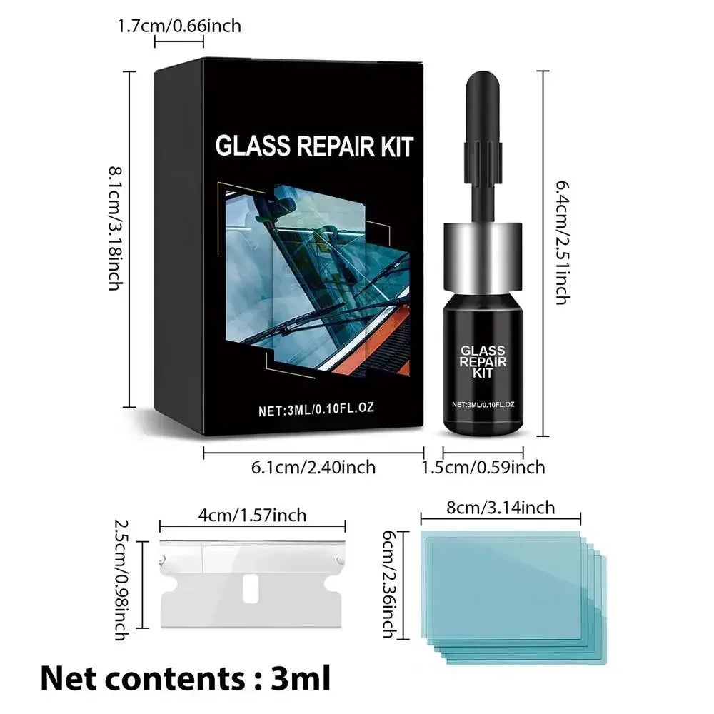 Windshield Repair Kit – DIY Automotive Glass Tool for Chips, Cracks & Star-Shaped Damage