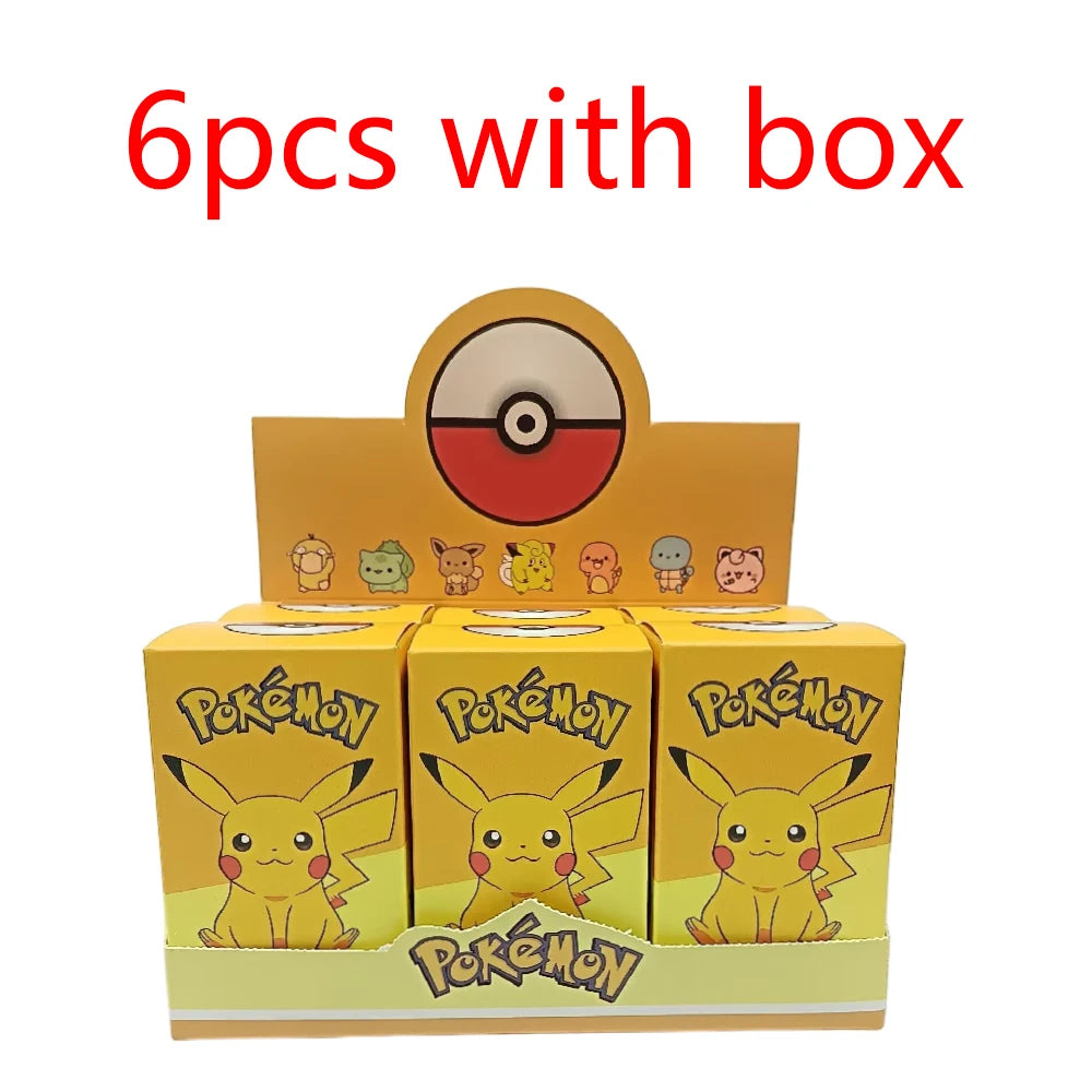 6Pcs Pokémon Sleep Pose Blind Box Figures – Pikachu Kawaii Desk & Car Ornament Anime Collectible Toy Set