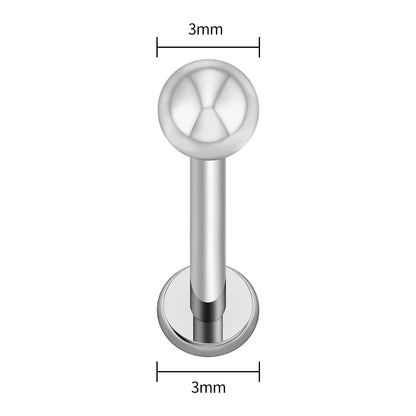 ASTM F136 Titanium Labret Stud Earrings – Threadless Push Pin Nose, Tragus, Cartilage & Helix Piercing Jewelry 16G/18G