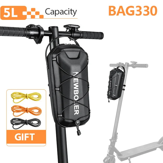 NEWBOLER Electric Scooter Storage Bag - 3L/5L EVA Hard Shell Hanging Bag with Quick Release for Folding Bikes & Scooters