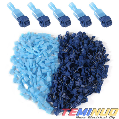 T-Tap Wire Connectors - Nylon Insulated Self-Stripping Quick Disconnect Electrical Wire Splice Terminals, 40/50/60PCS