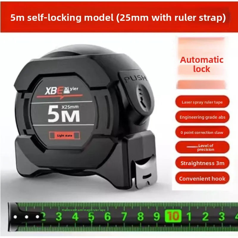 Fluorescent Tape Measure - 5m/7.6m Widened, Thickened & Wear-Resistant Precision Measuring Tool