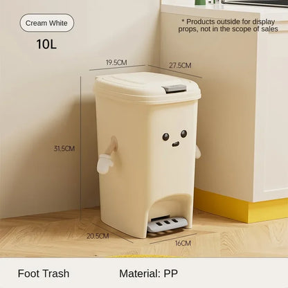 10L/20L Double Pedal Trash Can – Large Capacity Kitchen & Bathroom Bin with Lid, Foot/Push Type