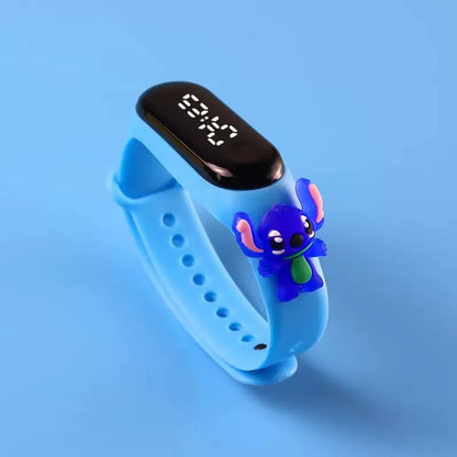 Kids’ Fashion Mickey & Spiderman Watch — Girls’ Electronic LED Sports Bracelet, Touch Screen Waterproof Kids Watch