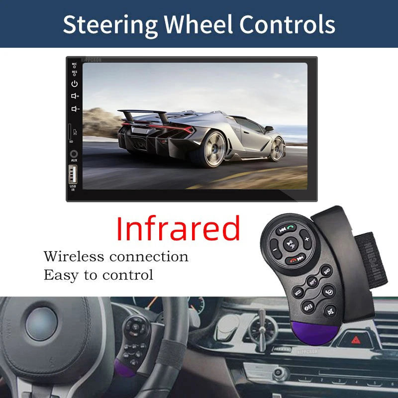 7" Car Radio – 1 Din Carplay Android Auto Multimedia Player, HD Touch Screen, FM, AUX Input, Bluetooth & MirrorLink Autoradio