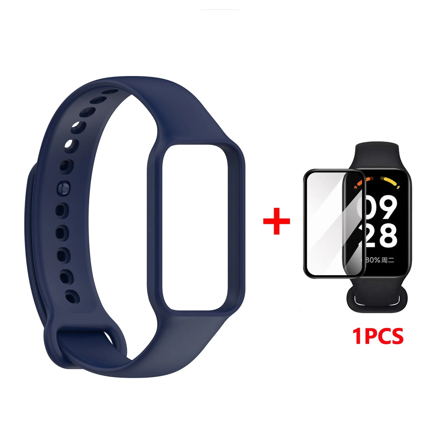 Replacement Silicone Strap for Redmi Smart Band 2 — Compatible with Xiaomi Smart Band 8, Adjustable Fitness Wristband