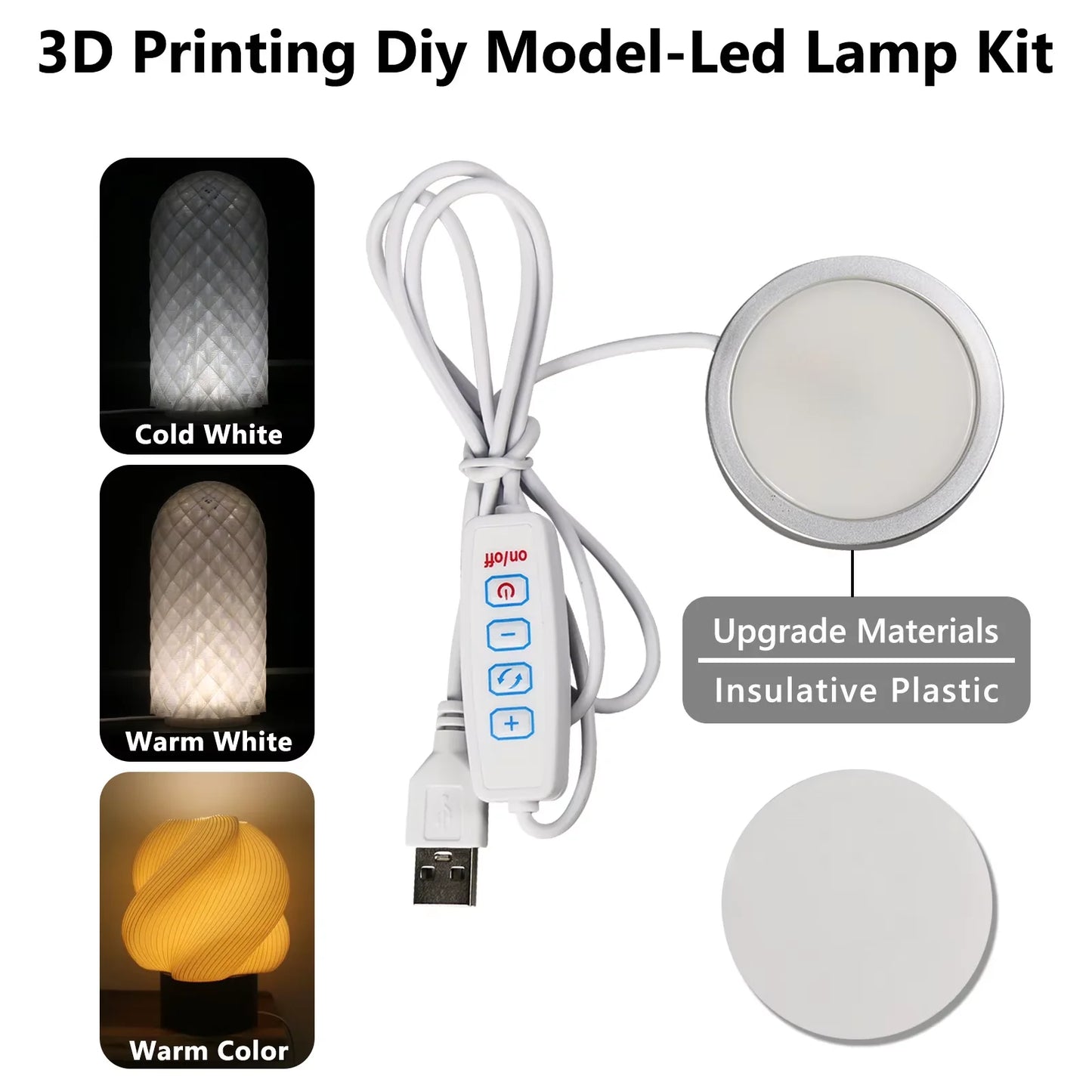 Bambu Lab 3D Printing DIY Creative Model – Wireless Mouse, Aviation Engine, LED Light Kit 001 for 3D Printer