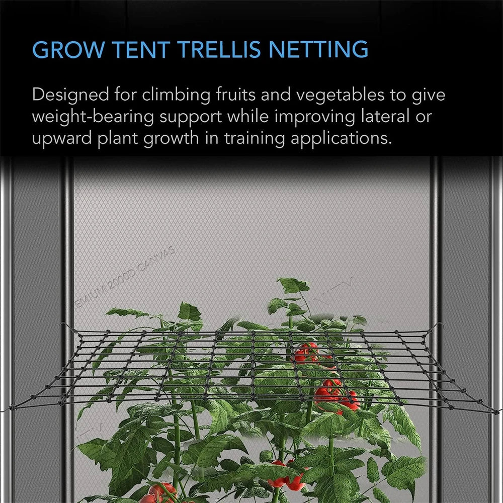 Heavy Duty Elastic Trellis Netting 1-Pack with 4 Hooks for Climbing Plants, Vegetables, Fruits, and Flowers