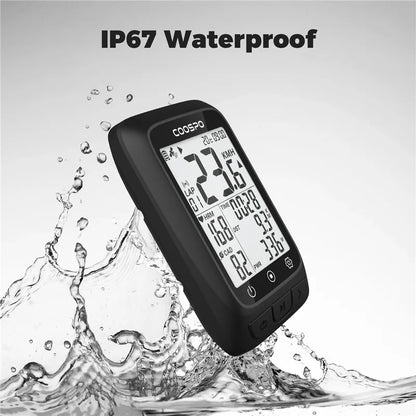 Coospo BC107 GPS Bike Computer — 2.4" Wireless Odometer & Speedometer, Bluetooth 5.0, ANT+, Waterproof