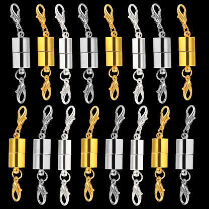 Magnetic Jewelry Clasps - Strong Buckle Connectors with Lobster Clasps for DIY Bracelets, Necklaces & Jewelry Making