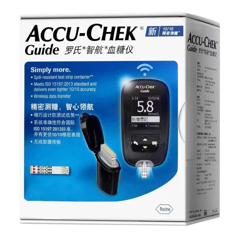 Accu-Chek Guide Blood Glucose Test Kit - Glucose Test Strips, Lancets and Blood Sampling Needles for Blood Sugar Monitoring