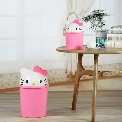 New Sanrio Hello Kitty Kawaii Dustbin – Trash Can for Living Room, Bedroom & Toilet