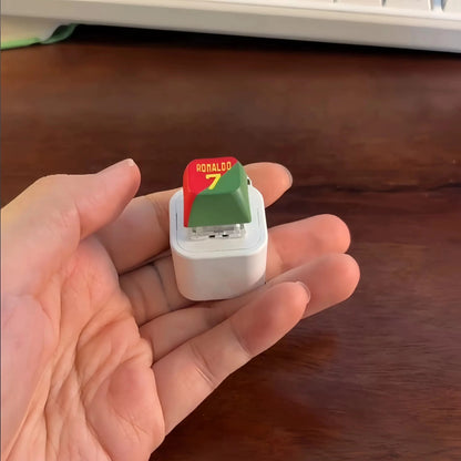 C Siu Croaking Keychain - Rechargeable Sound Button with Colorful Lights Sensory Anxiety Relief Toy