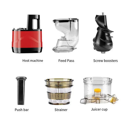 Houselin 7" Masticating Juicer — Cold Press Electric Juicer for Whole Fruits & Vegetables, High Yield