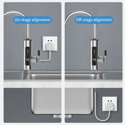 3000W 220V Electric Kitchen Water Heater Tap – Instant Hot & Cold Stainless Steel Faucet Heater