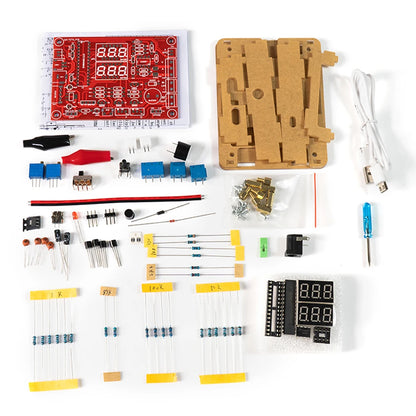 DIY PWM Signal Generator Kit - Multi-Function Frequency Meter with LED Digital Display, Adjustable Signal Output, and USB 5V Power for Electronics Projects