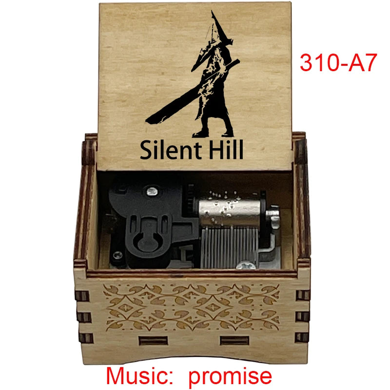 Silent Hill 2 “Promise” 18-Note Music Box – Classic Game Soundtrack, Wooden Home Decor and Gift Ornament