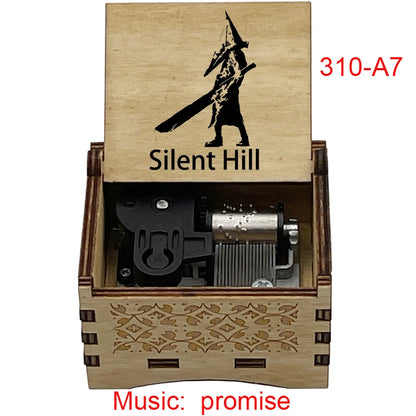 Silent Hill 2 “Promise” 18-Note Music Box – Classic Game Soundtrack, Wooden Home Decor and Gift Ornament