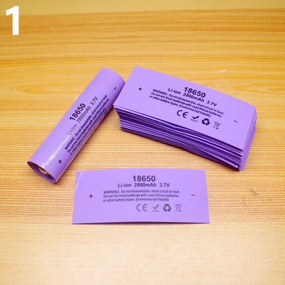 100pcs 18650 Lithium Battery Heat Shrink Wrap PVC Sleeves – Insulation Packaging Film for Battery Protection