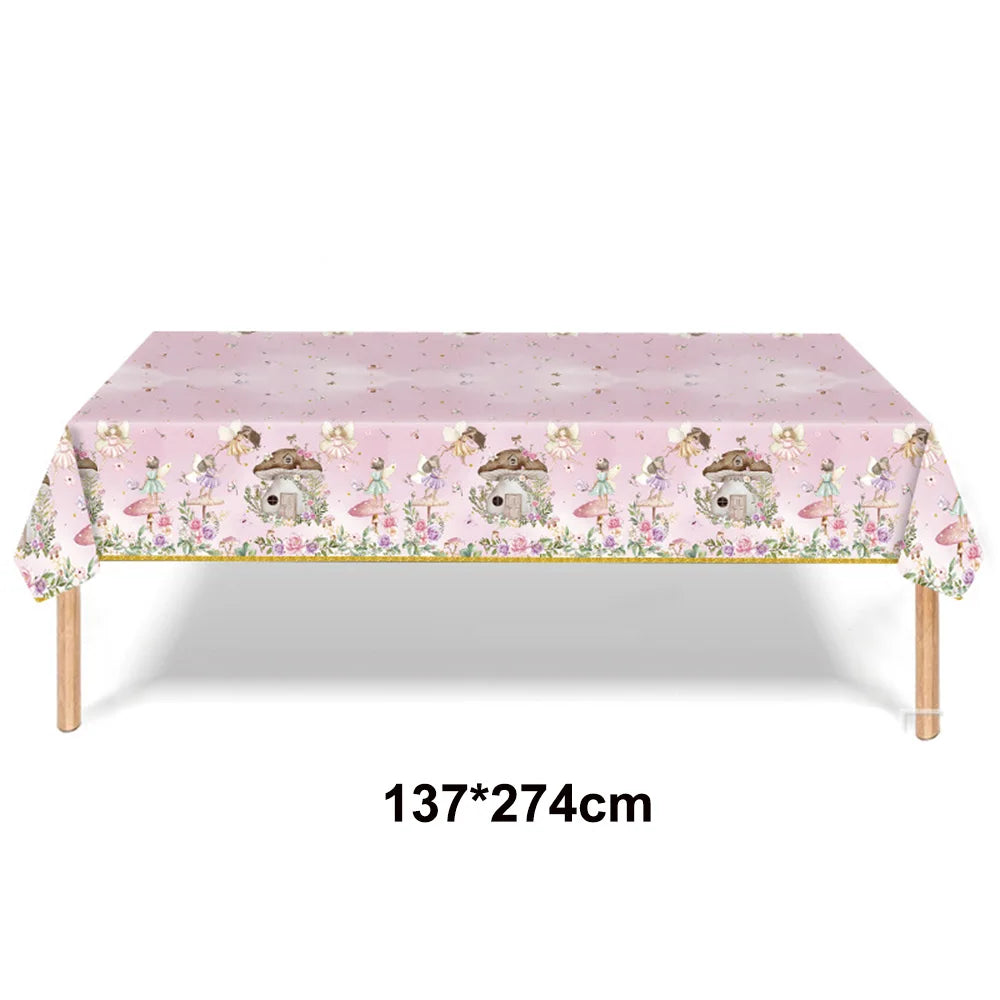 Pink Butterfly Fairy Party Tableware Set – Disposable Plates, Cups & Napkins for Birthday, Wedding & Baby Shower Decor