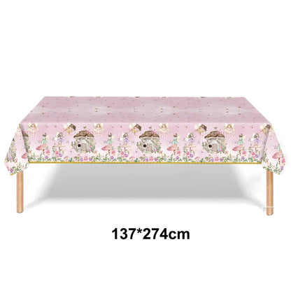 Pink Butterfly Fairy Party Tableware Set – Disposable Plates, Cups & Napkins for Birthday, Wedding & Baby Shower Decor