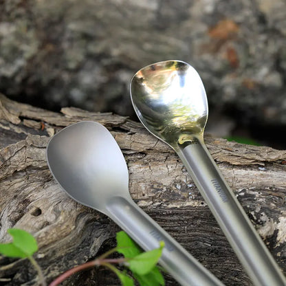 Tiartisan Titanium Long Handle Spork - Ultralight Portable Camping Cutlery for Outdoor Dining