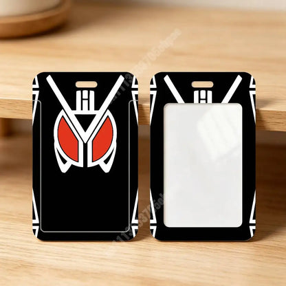 K-Kamen Masked Rider-S Card Holder - Clear Transparent ID, Employee & Visitor Badge Case
