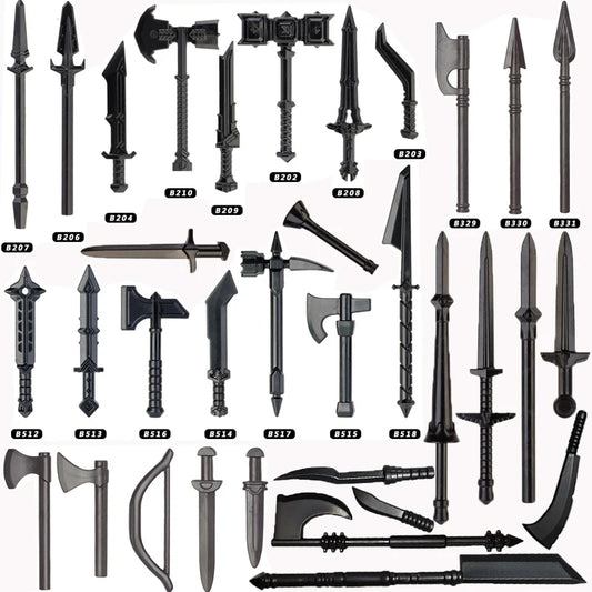 Military Knight Building Blocks - Medieval Soldier Figures with Weapons & Accessories Mini Bricks Set
