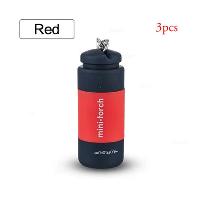 USB Rechargeable Mini Keychain Flashlight - Waterproof Portable LED Light for Hiking, Camping & Everyday Carry