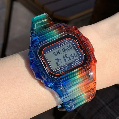 Transparent TPU Resin Watch Band and Bezel Kit for Casio G-SHOCK DW-5600 GW-M5610 GLS-5600 - Protective Replacement Strap and Case Set