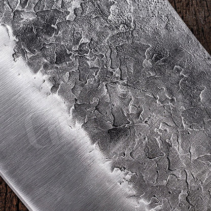Handmade Forged Kitchen Knife - High-Carbon Chef Knife and Traditional Butcher Cleaver, Bone Chopper for Slicing, Cooking Tools