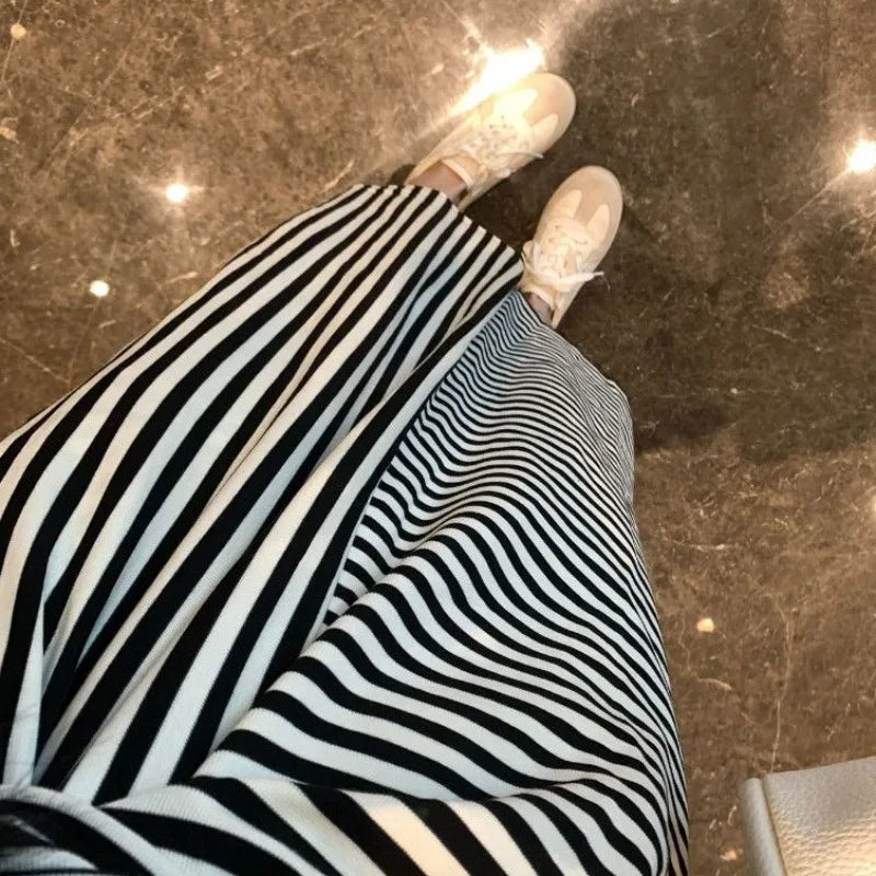 Women’s Summer French Striped Dress – Puff Sleeve Slim Waist Casual Runway Vestidos Robe