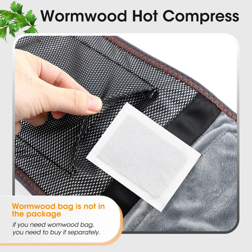 Cordless Heated Waist Belt Massager – Lumbar Support with Vibration Massage for Lower Back Pain Relief