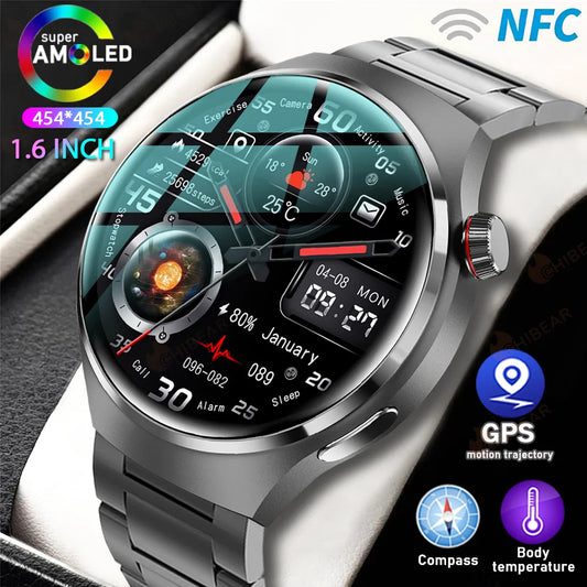HUAWEI GT4 Pro Smart Watch for Men – 360x360 AMOLED Screen, GPS, NFC, Heart Rate, Bluetooth Call, IP68 Waterproof 2024