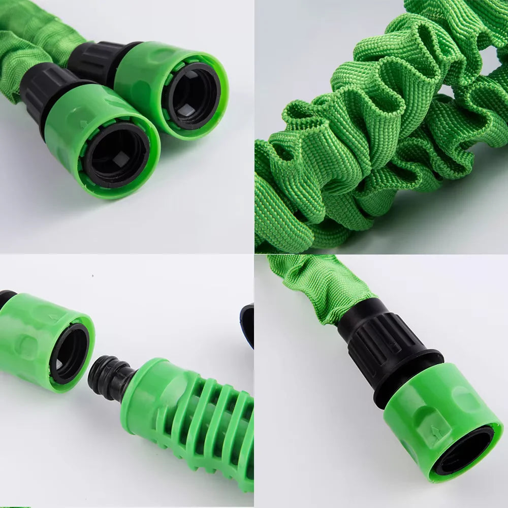 Expandable Magic Garden Hose with 7-Pattern Water Gun – Flexible Car Wash Sprayer & Foam Pot Irrigation Hose Reel Tool
