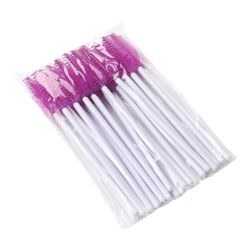 25pcs Eyelash Extension Brush Set - Mascara Wands, Micro Applicators & Spoolie Makeup Tools