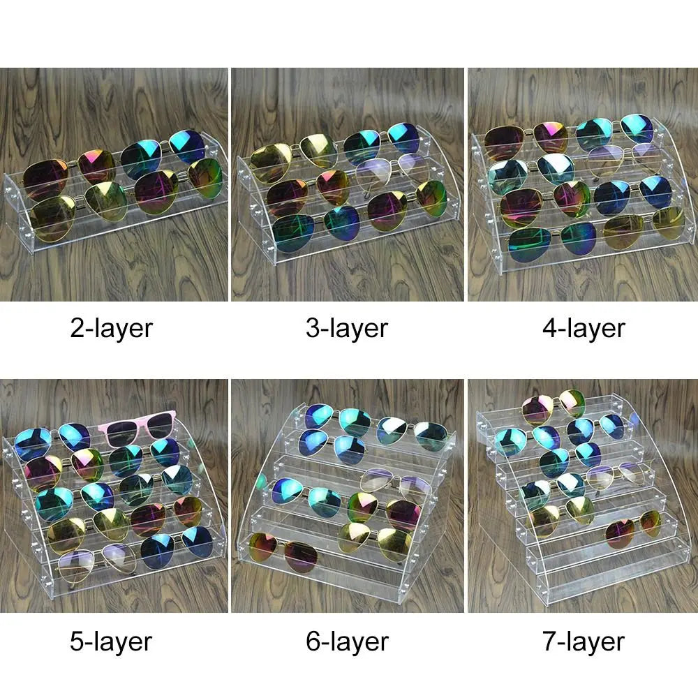 Multi-Layer Acrylic Jewelry & Sunglass Organizer – Nail Polish & Eyeglass Display Stand