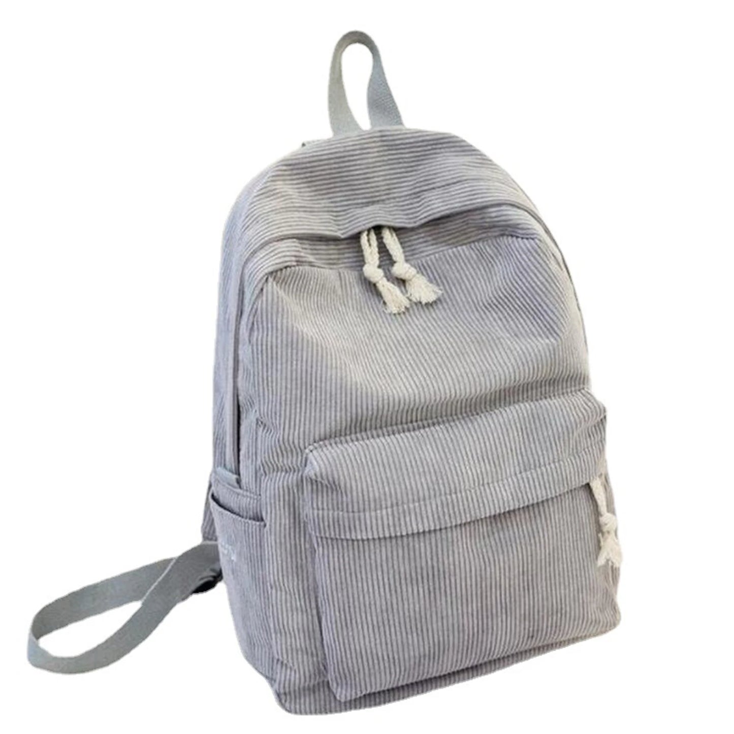 Women's Corduroy School Backpack – Striped Travel Rucksack for Teenage Girls & Shoulder Bag Mochila