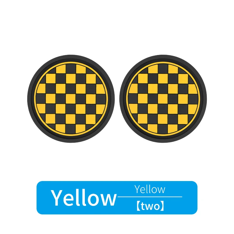 2pcs Car Cup Holder Anti-Slip Coasters — Premium PVC Universal Fit, Interior Accessories for Most Vehicles