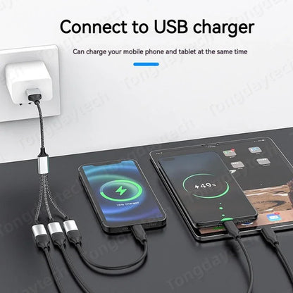 Multi USB Hub 4-Port Type C Extension - Fast Data Transmission USB Splitter and OTG Adapter for Computers, Xiaomi, MacBook Pro, MacBook Air